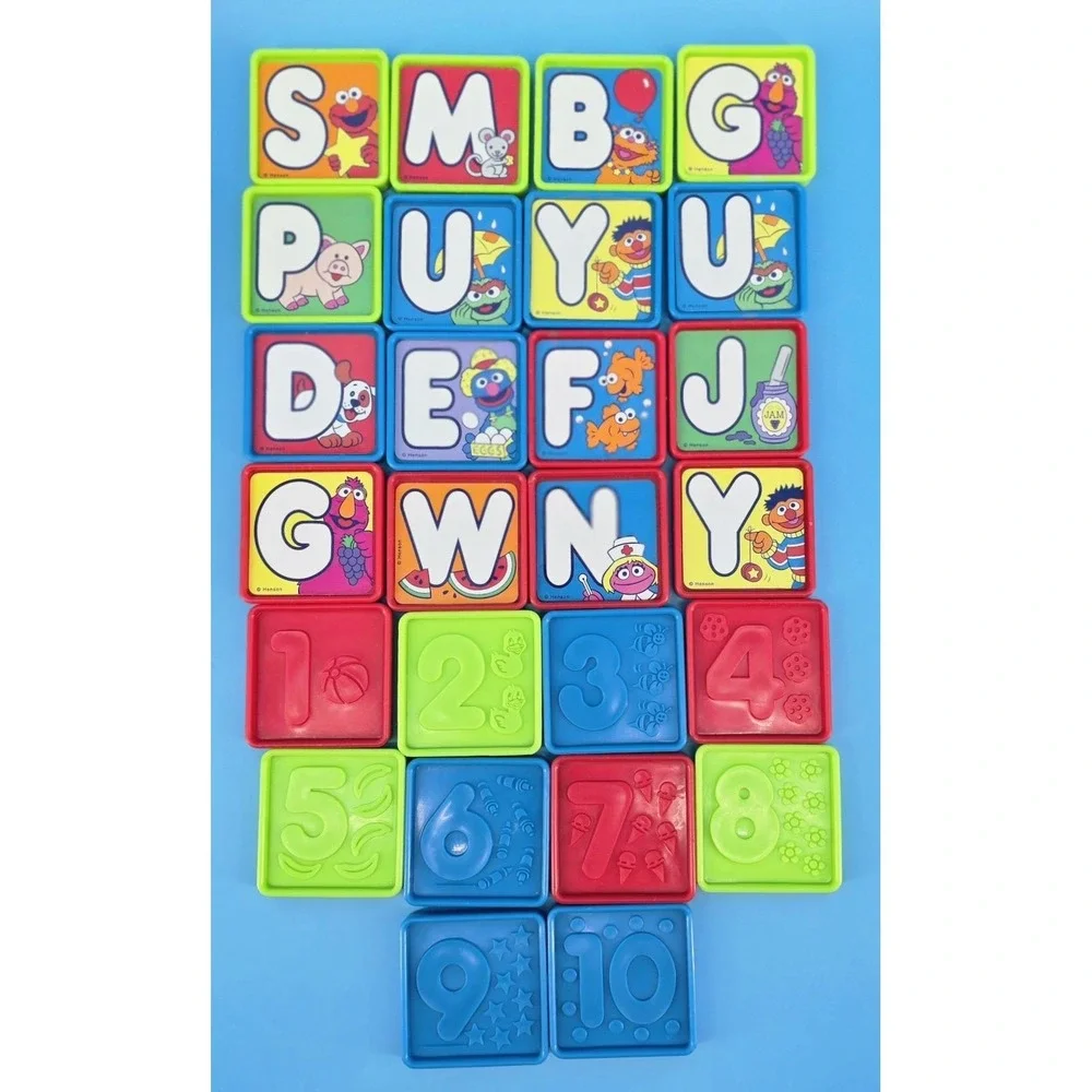 Vtg Sesame Street‎ ABC Desk Learning Toy Spelling Educational Alphabet Complete
